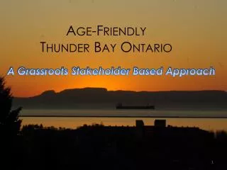 Age-Friendly Thunder Bay Ontario