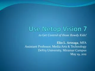 Use Netop Vision 7
