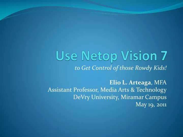 use netop vision 7