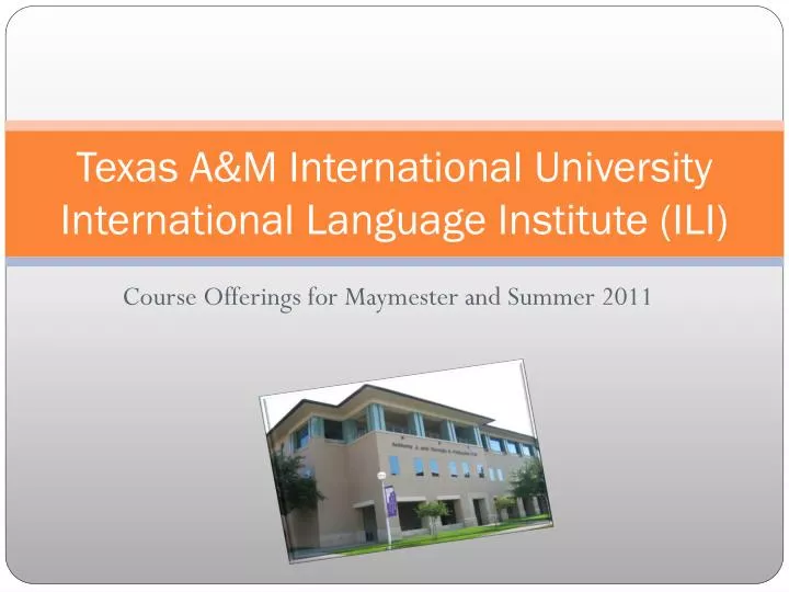 texas a m international university international language institute ili