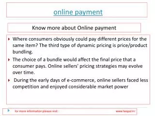 Know more about online payment