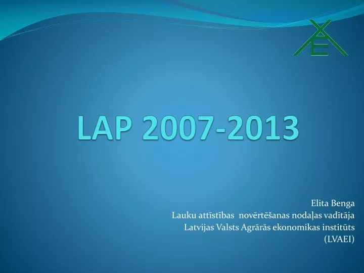 lap 2007 2013