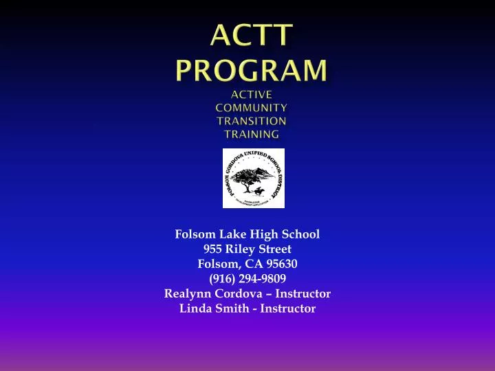 actt program active community transition training