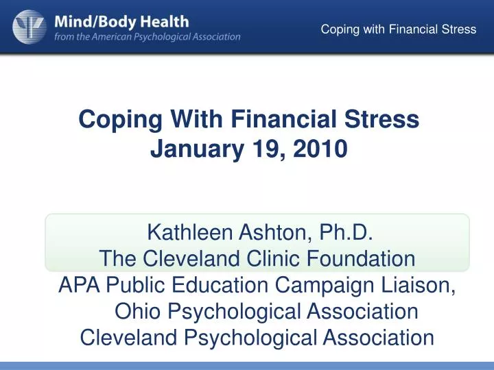 coping with financial stress
