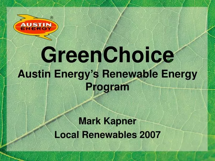 greenchoice austin energy s renewable energy program