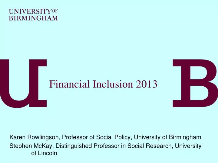 financial inclusion 2013
