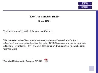 Lab Trial Conplast RP264