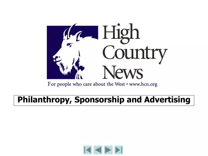 philanthropy sponsorship and advertising