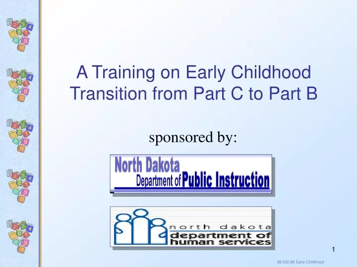 a training on early childhood transition from part c to part b