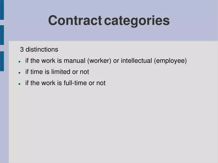 contract categories