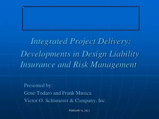 Integrated Project Delivery: