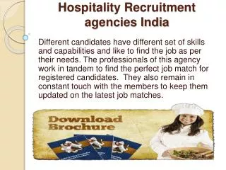 Hospitality Recruitment agencies India