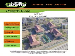 Property valuation Photographs Current tenancy SG diagrams Contact details