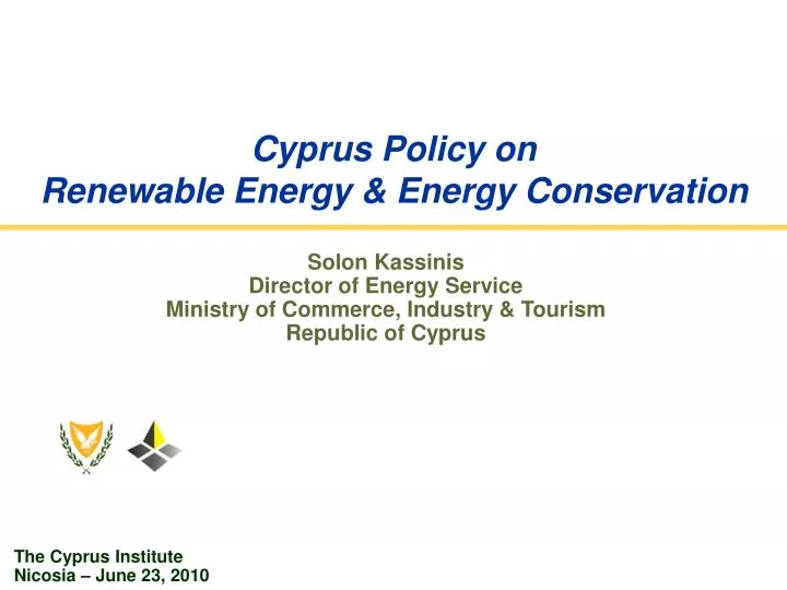 cyprus policy on renewable energy energy conservation