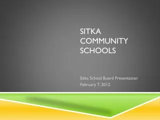 Sitka community schools