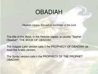 OBADIAH