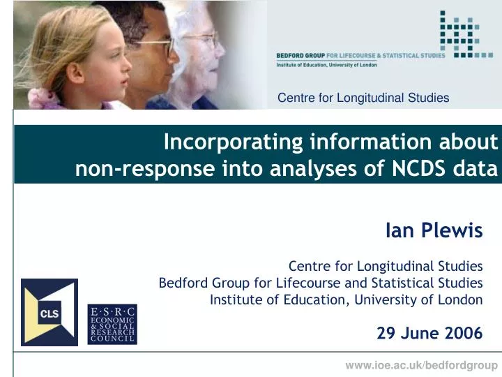 incorporating information about non response into analyses of ncds data