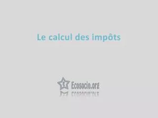le calcul des imp ts