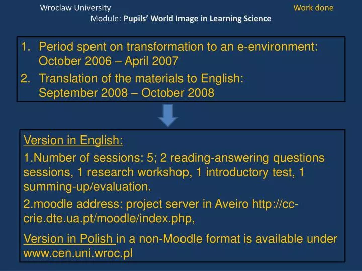 transformation to e environment