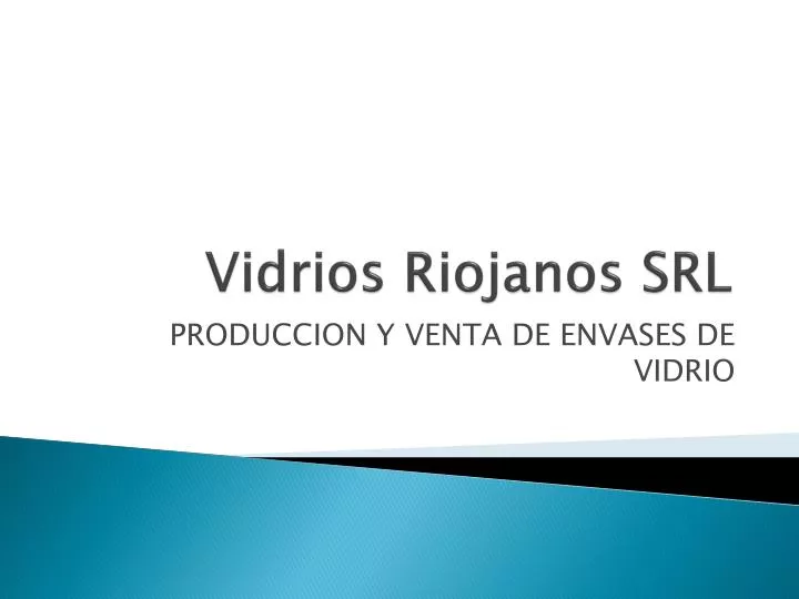 vidrios riojanos srl