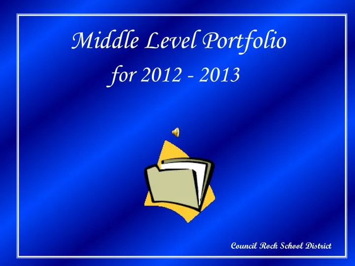 middle level portfolio