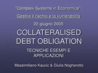 collateralised debt obligation