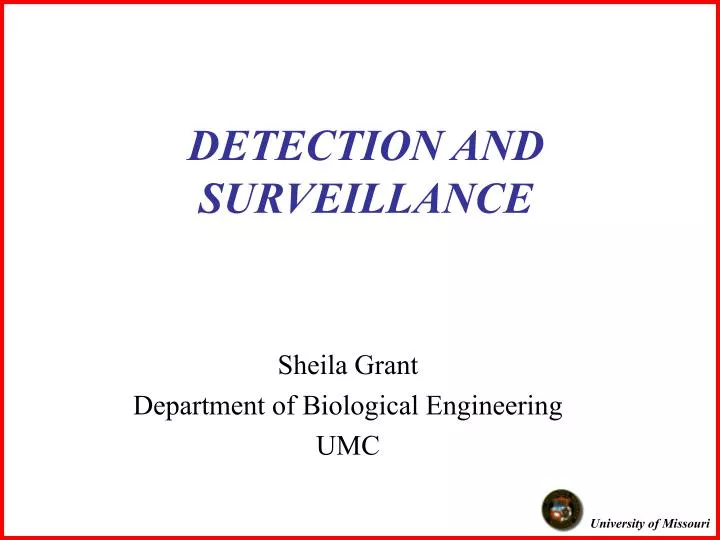 detection and surveillance