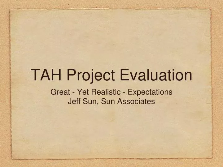 tah project evaluation