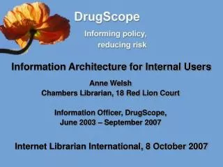Information Architecture for Internal Users