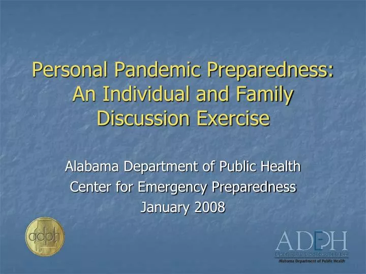 personal pandemic preparedness an individual and family discussion exercise