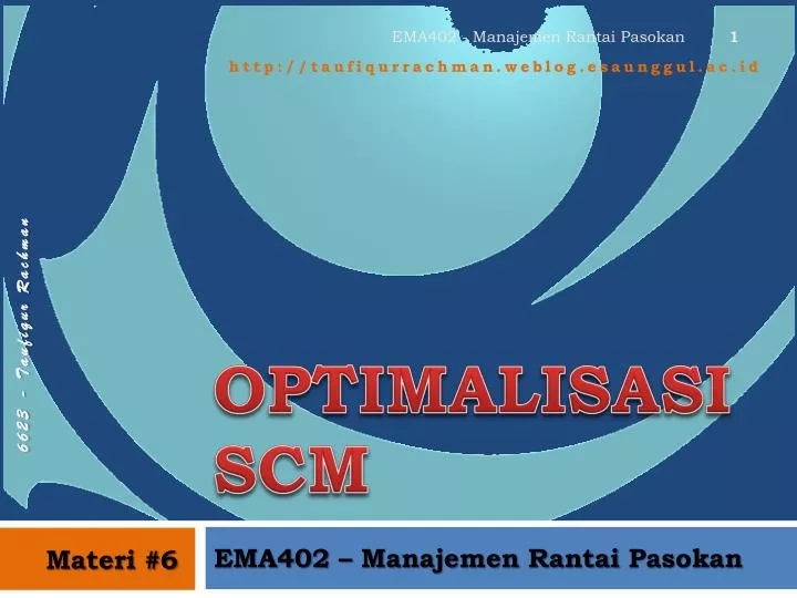 optimalisasi scm
