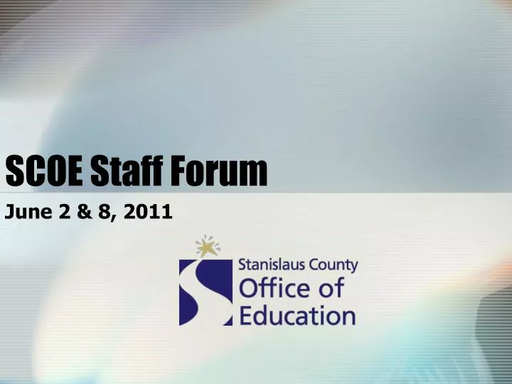 scoe staff forum