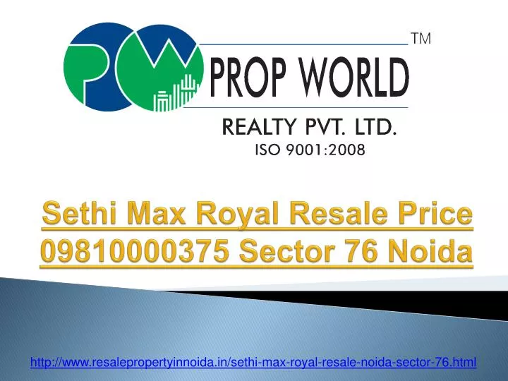 sethi max royal resale price 09810000375 sector 76 noida