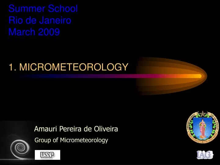 summer school rio de janeiro march 2009 1 micrometeorology