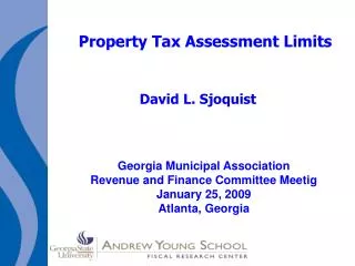Property Tax Assessment Limits