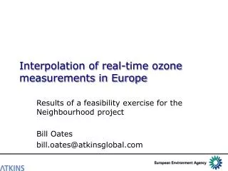 Interpolation of real-time ozone measurements in Europe