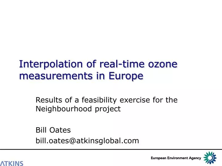 interpolation of real time ozone measurements in europe