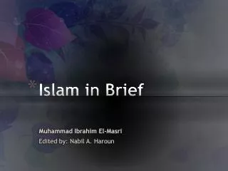 Islam in Brief