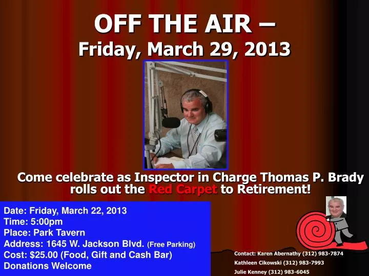 off the air friday march 29 2013