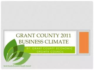 Grant County 2011 Business Climate