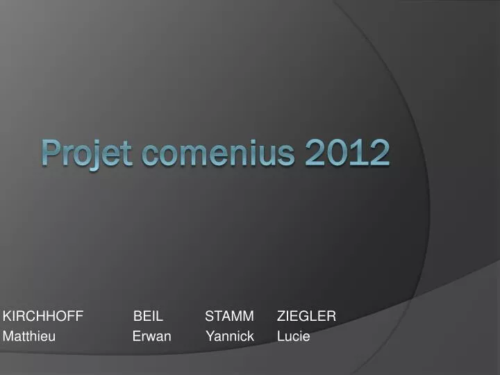 projet comenius 2012