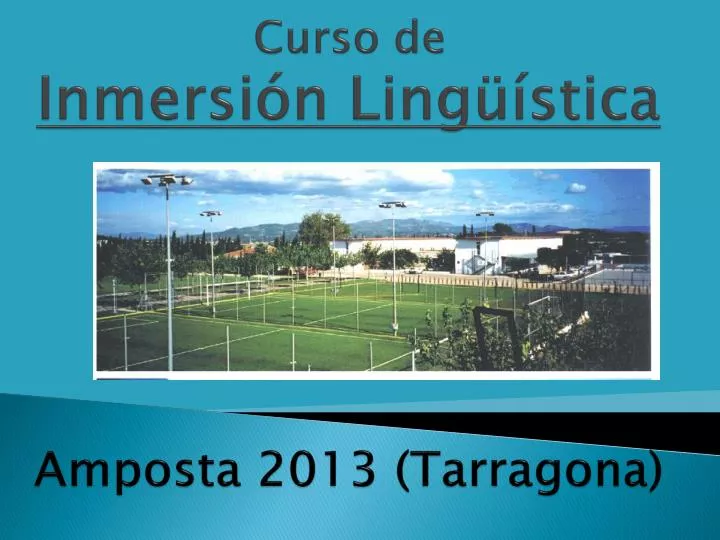curso de inmersi n ling stica amposta 2013 tarragona