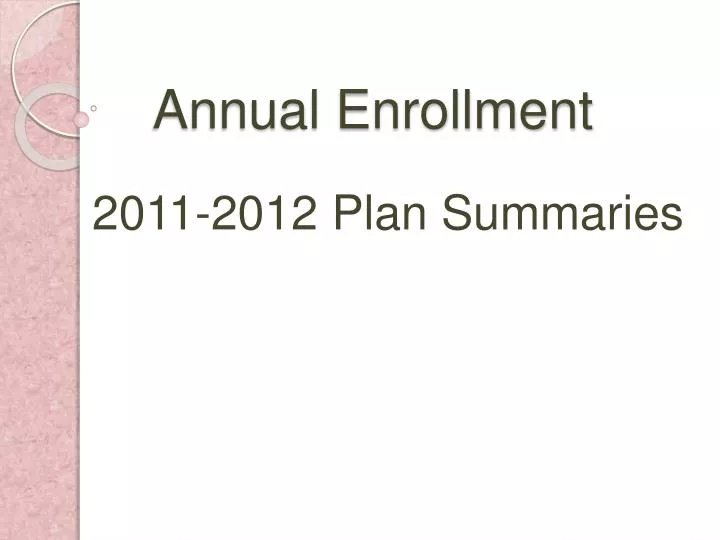 annual enrollment