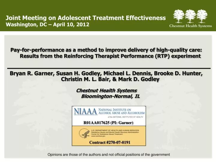 joint meeting on adolescent treatment effectiveness washington dc april 10 2012