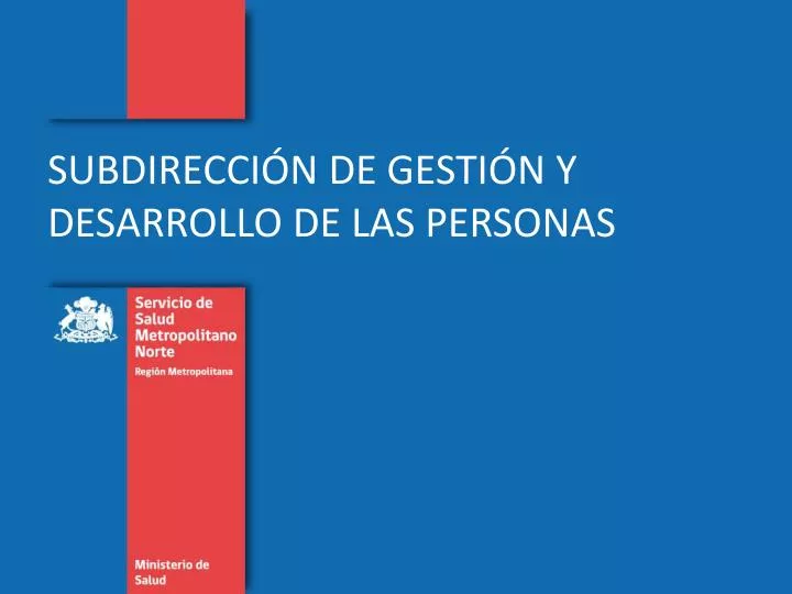 subdirecci n de gesti n y desarrollo de las personas