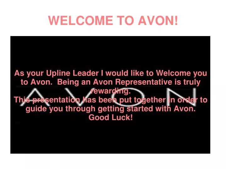 welcome to avon