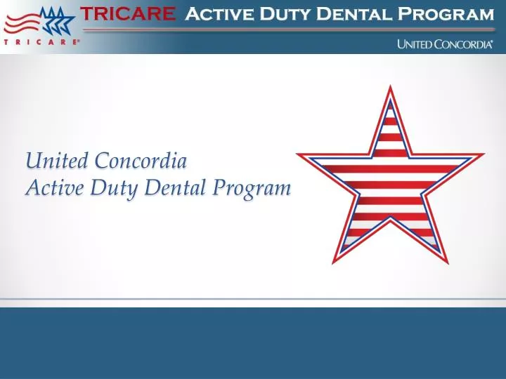 united concordia active duty dental program