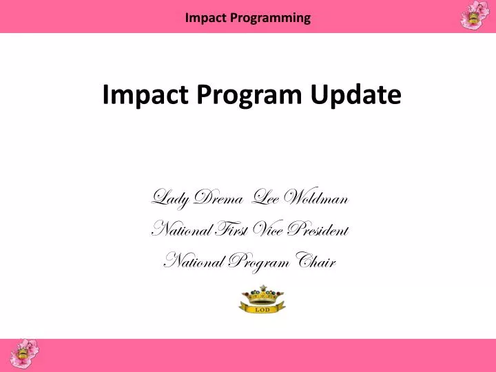 impact program update