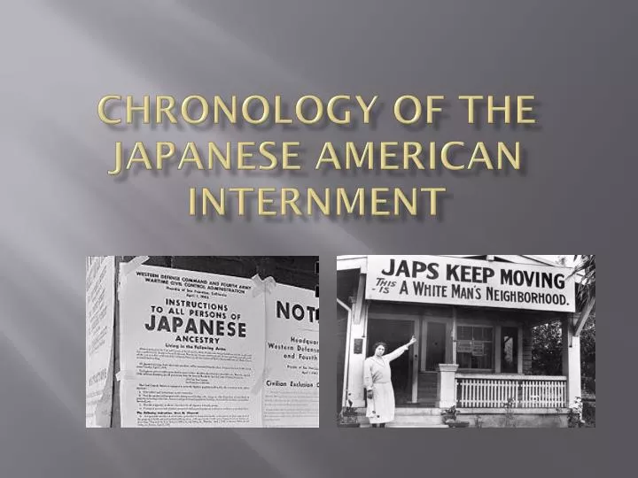 chronology of the japanese american internment