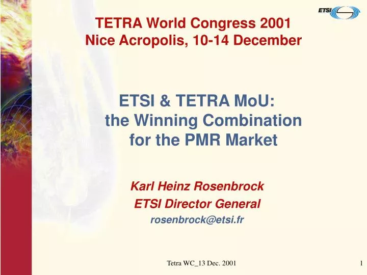 tetra w orld congress 2001 nice acropolis 10 14 december